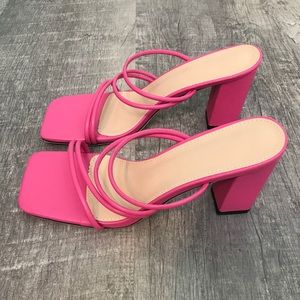 pink chunky heels!
